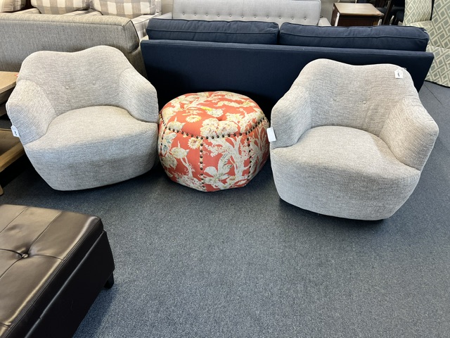Crate & Barrel Swivel Chairs (2)
