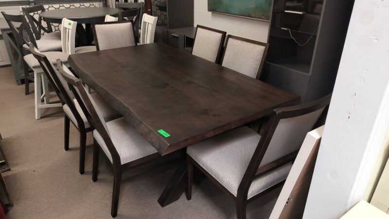 Elegant dining table set at Iverson's showroom