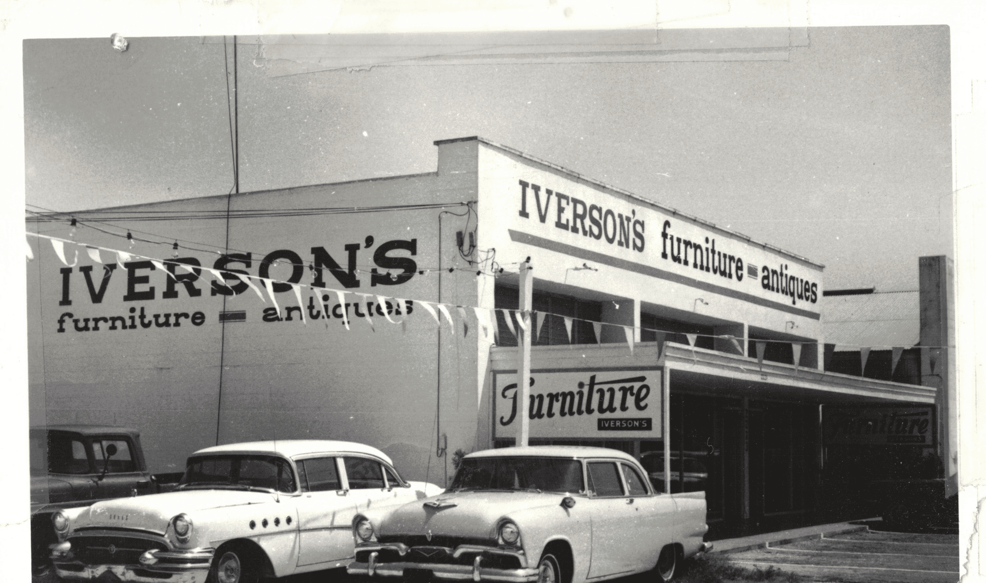 Iverson's Furniture & Antiques storefront, circa 1950s