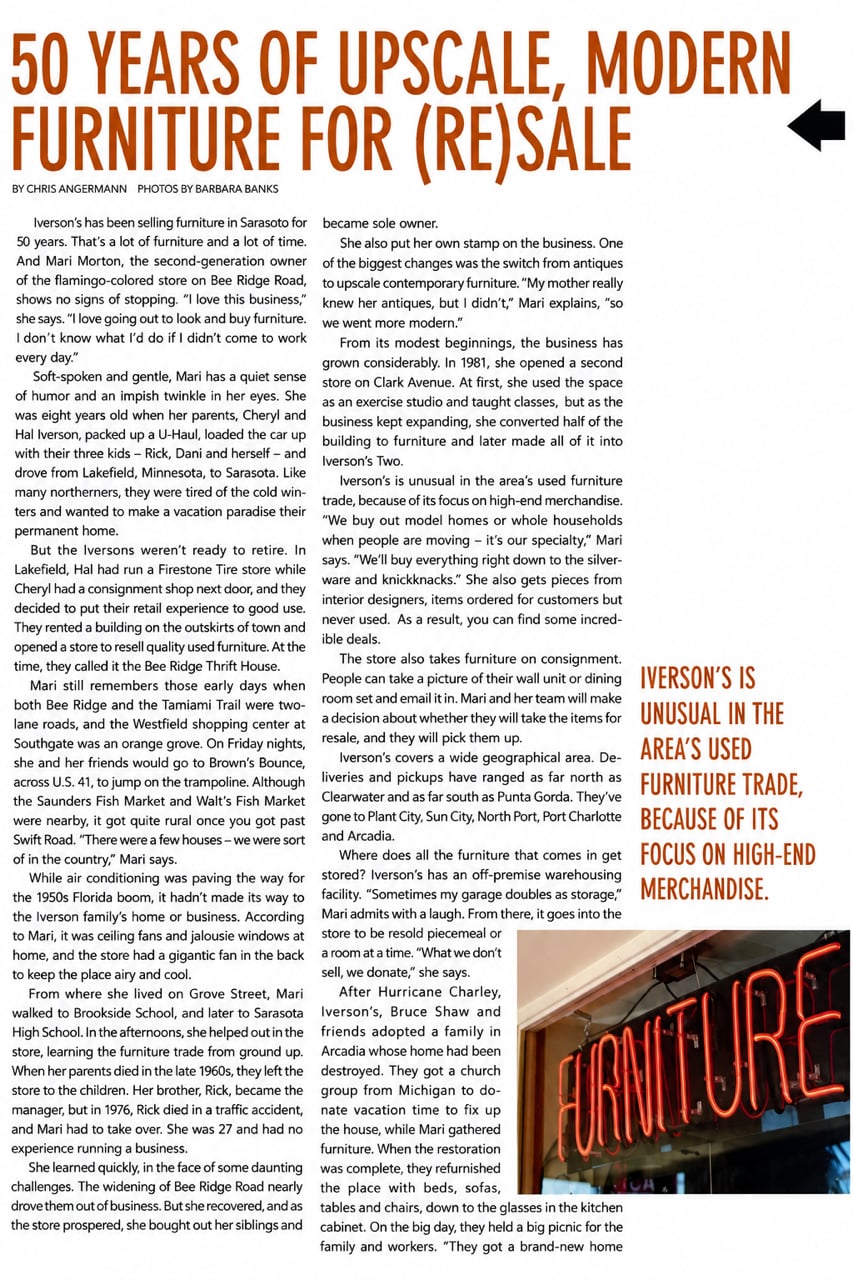 Press article: 50 Years of Upscale, Modern Furniture for (Re)Sale