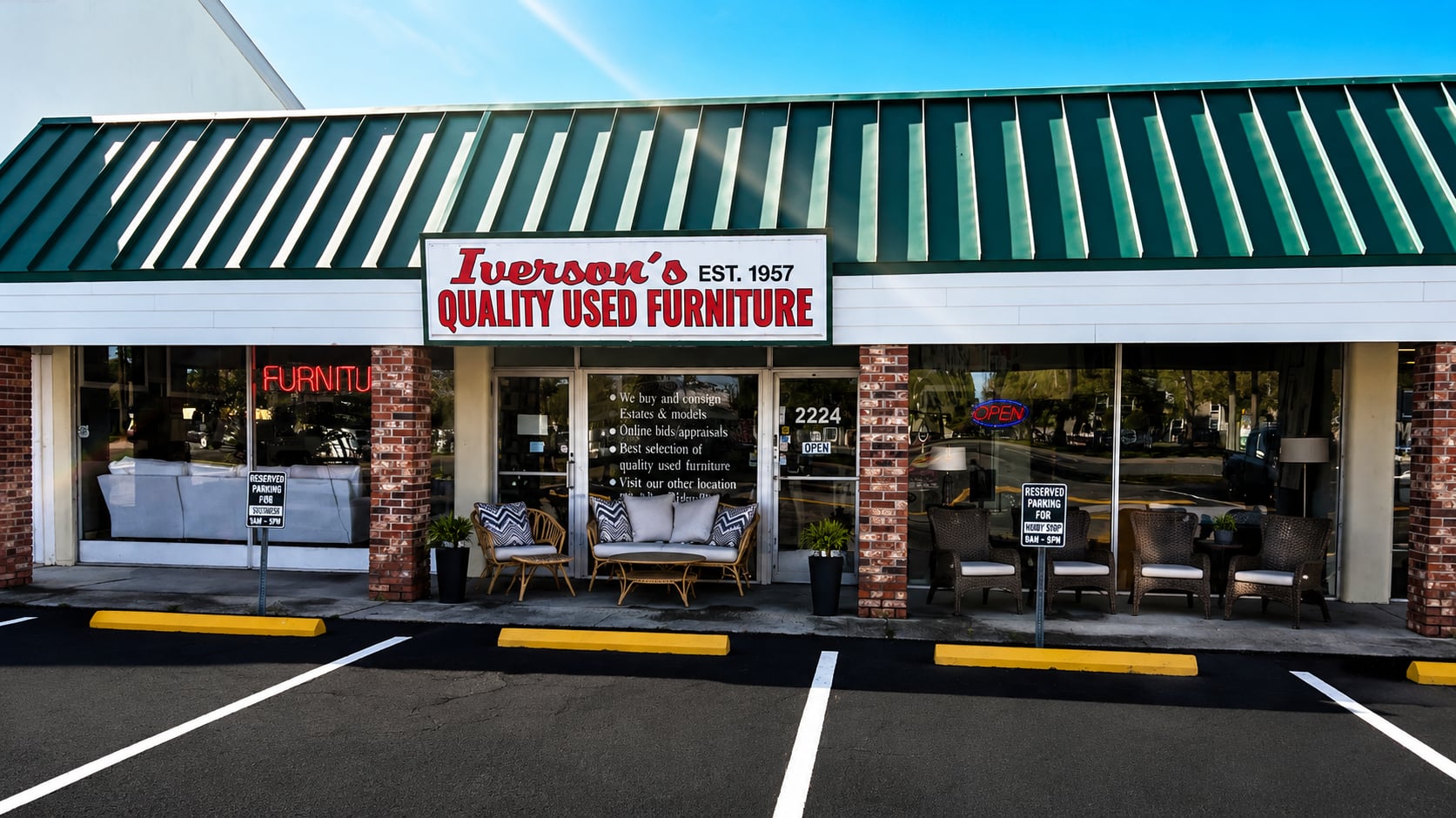 Iverson's used furniture store storefront