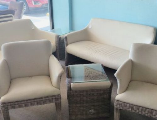 Domus Ventures Outdoor Patio Set Loveseat, 1 Chair & 1 End  1,799.95 @BR