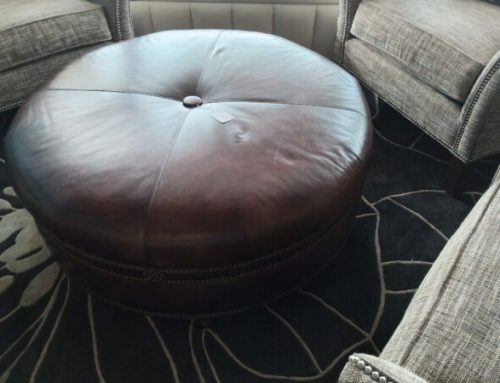 Round Leather Ottoman 499.95 @BR