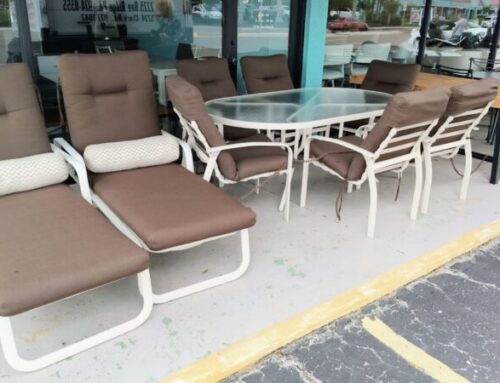 Patio Table, 6 Chairs 899.95 /  2 Chaise Lounges $599 @ BR