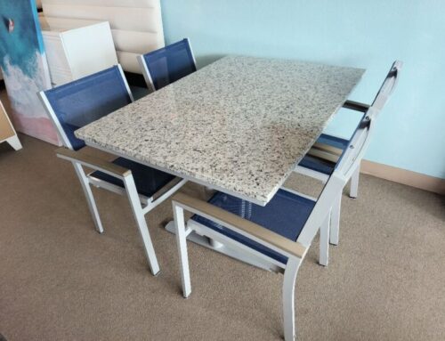 Oxford Garden Marble Top Patio Table 4 Chairs 1,499.95 @BR