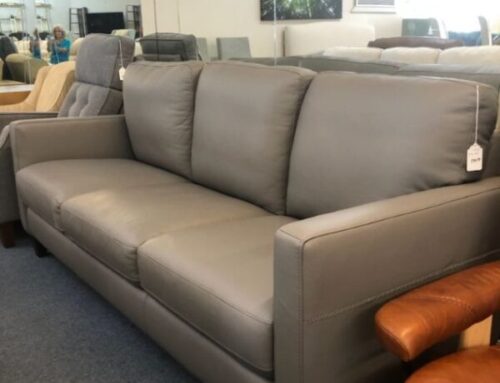 Gray Bonded Leather Sofa 599.95 @ CR