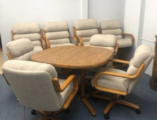 Table & 4 Chairs on Casters 999.95/ 4 Swivel Counter Stools 599.95 @ CR
