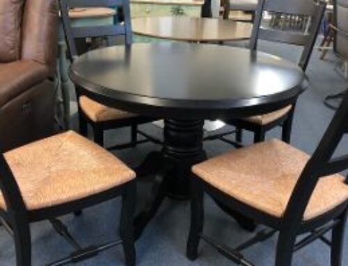 Black Pedestal Table 199.95/ 4 Chairs 199.95 @ CR