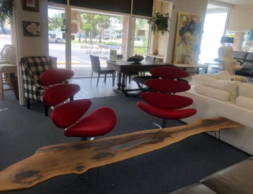 Erik Jorgensen Chairs $5,999 pr / Live Edge Coffee Table $799 @ CR