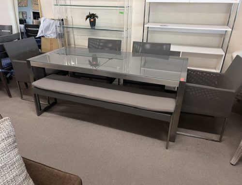 Patio Table (Glass Top) 4 Chairs w/ Bench | $1999 | BR